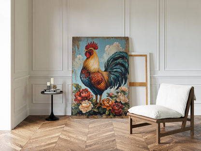 Rustic Rooster Reverie - Farmhouse Wall Art Print