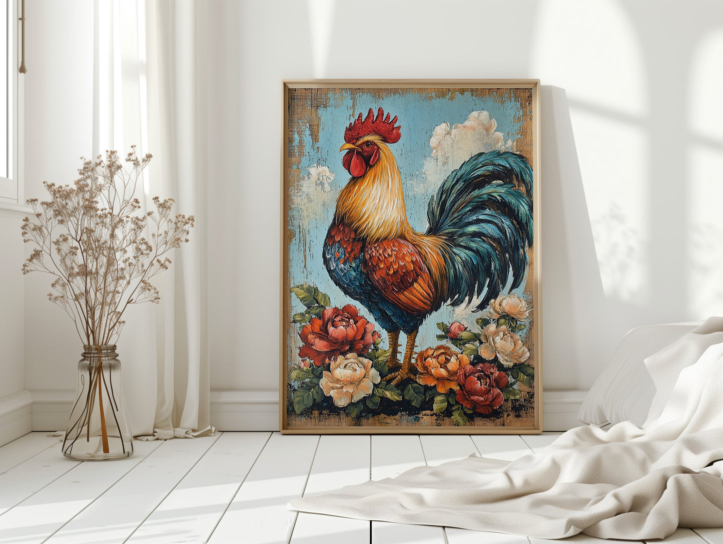 Rustic Rooster Reverie - Farmhouse Wall Art Print