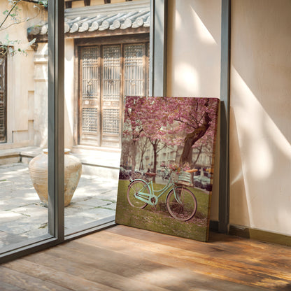 Cherry Blossom Bicycle Spring Wall Art Print
