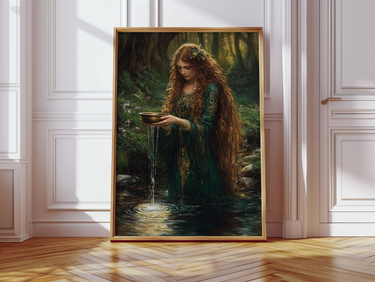 Glimmers in the Forest Stream Wall Art Print