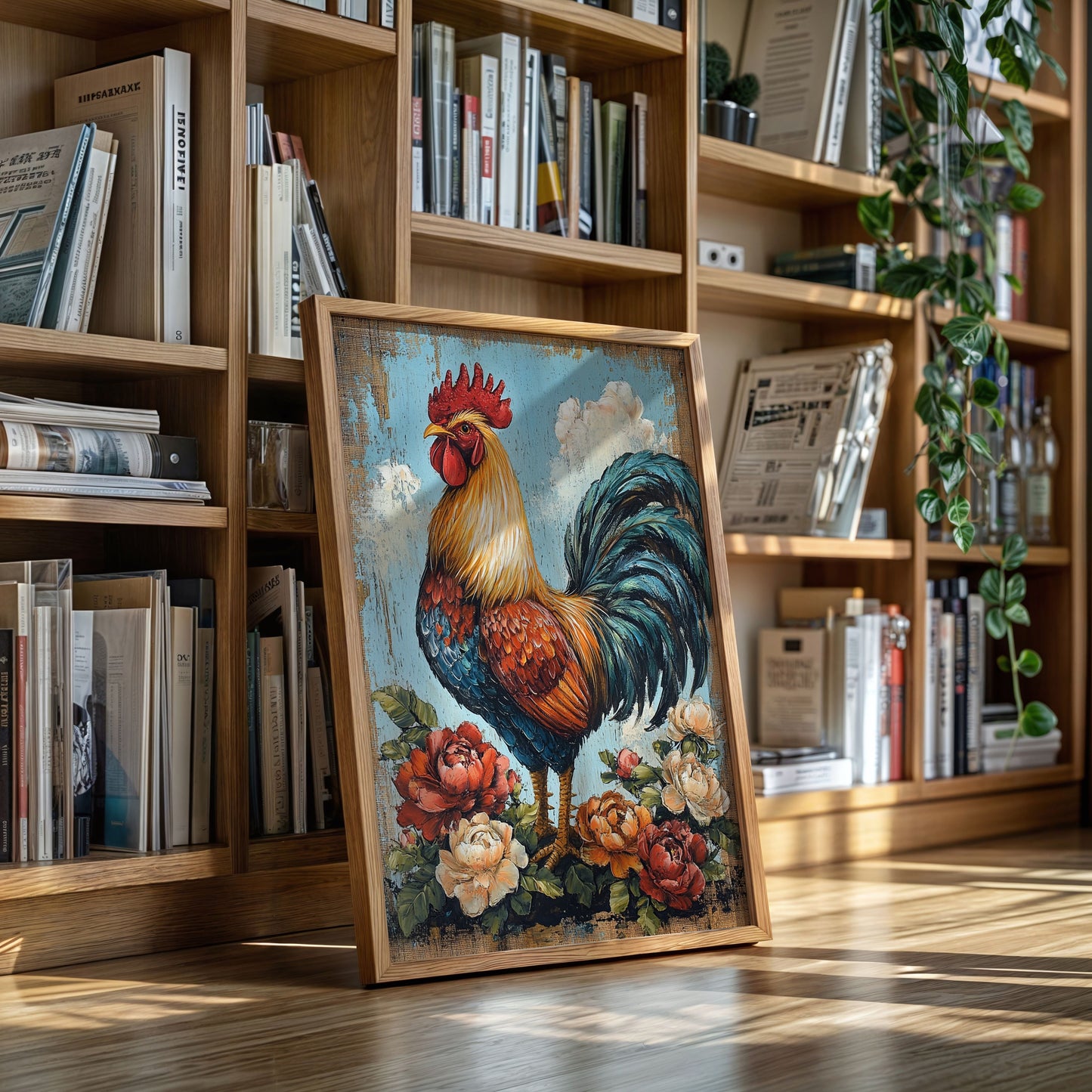 Rustic Rooster Reverie - Farmhouse Wall Art Print
