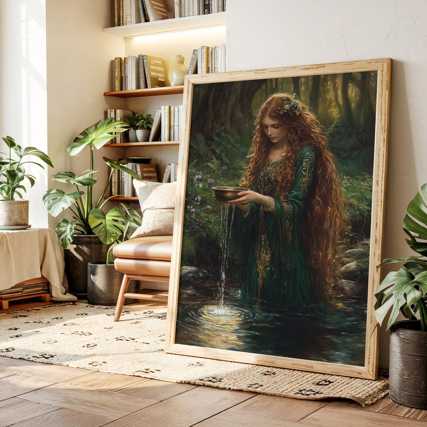 Glimmers in the Forest Stream Wall Art Print