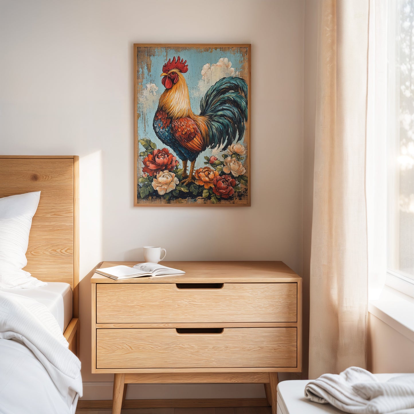 Rustic Rooster Reverie - Farmhouse Wall Art Print