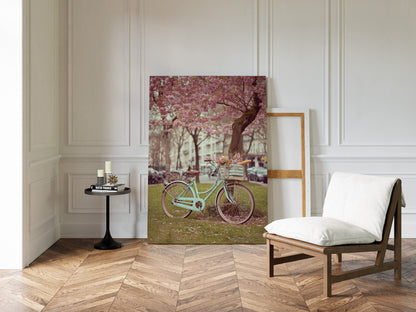 Cherry Blossom Bicycle Spring Wall Art Print