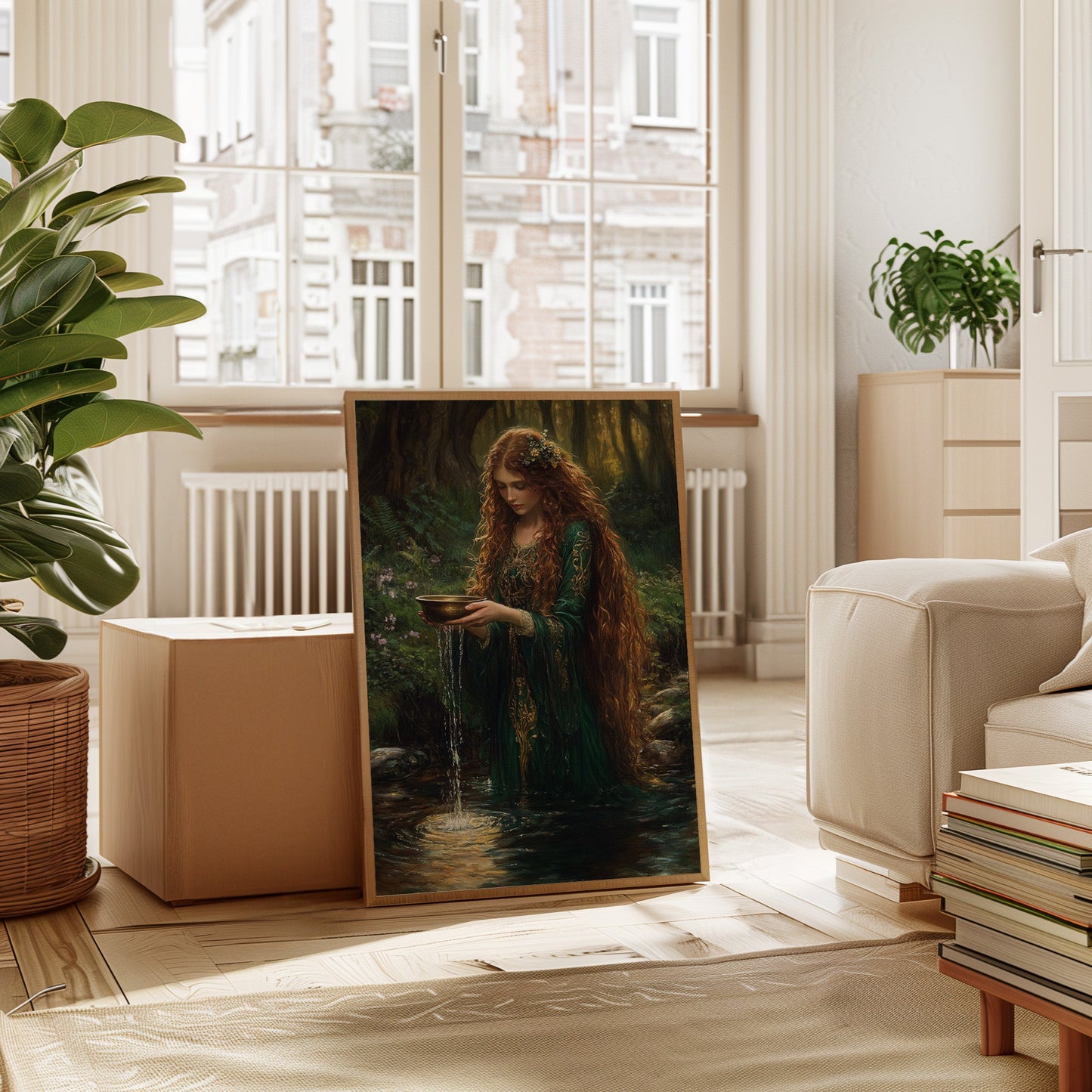 Glimmers in the Forest Stream Wall Art Print