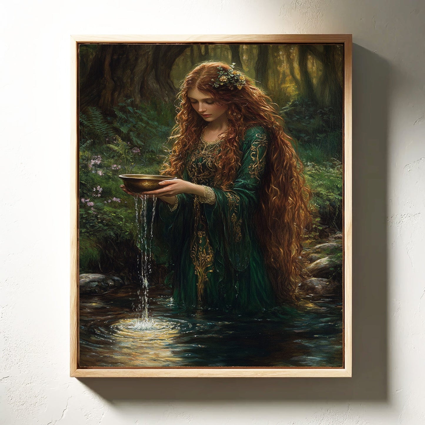 Glimmers in the Forest Stream Wall Art Print
