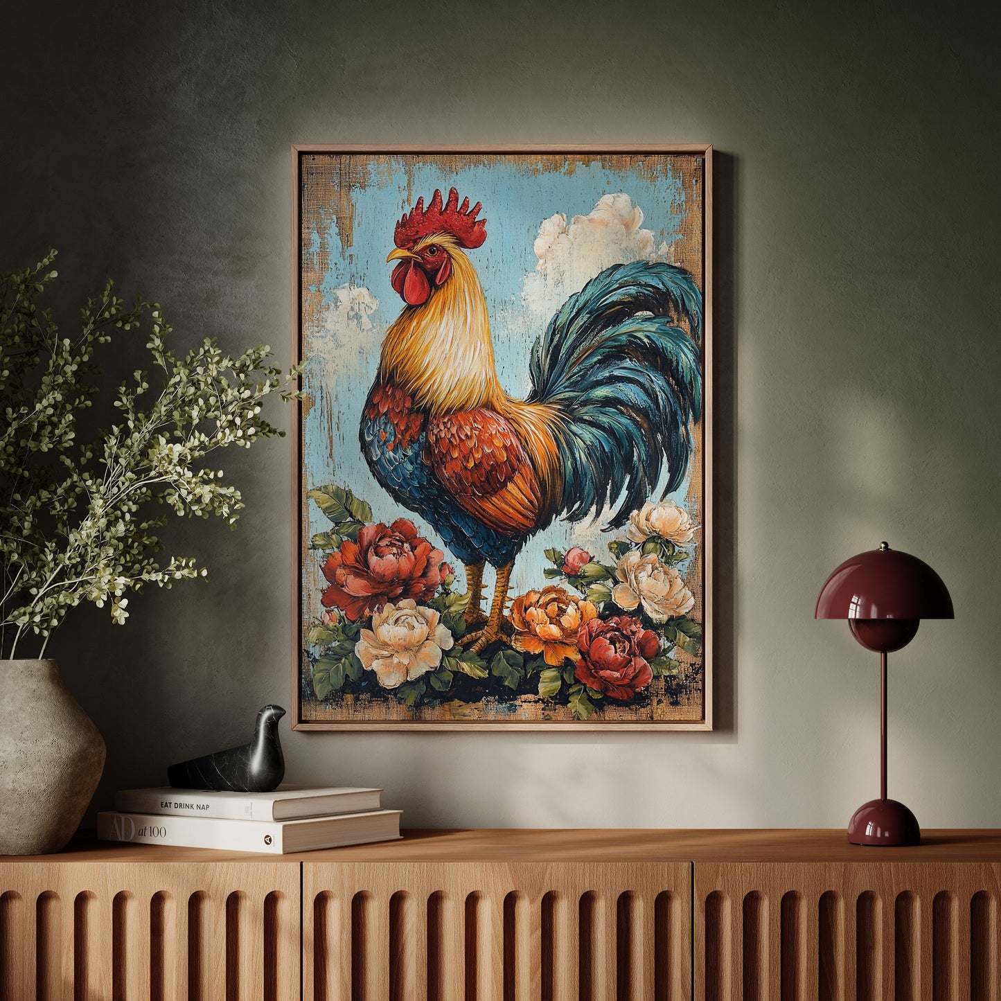 Rustic Rooster Reverie - Farmhouse Wall Art Print