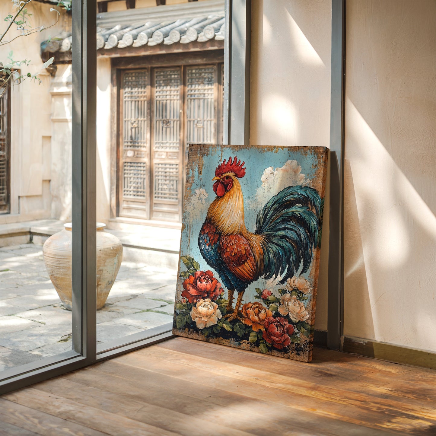 Rustic Rooster Reverie - Farmhouse Wall Art Print