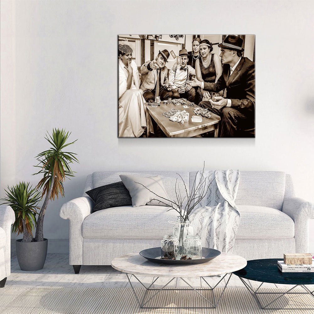 Gangsters Canvas Wall Art, Man Cave Decor