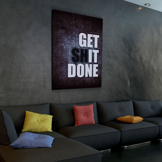 Get It Done Motivational Canvas Wall Art