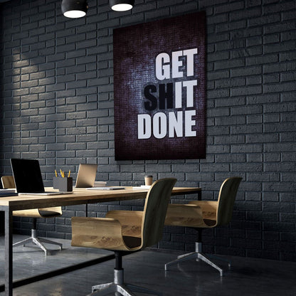 Get It Done Motivational Canvas Wall Art