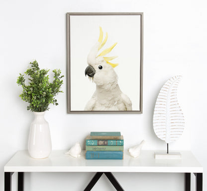 Bird Portrait Framed Canvas Wall Art
