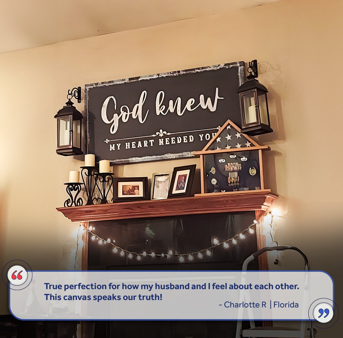 God Knew Canvas Wall Art - Inspirational Faith Sign