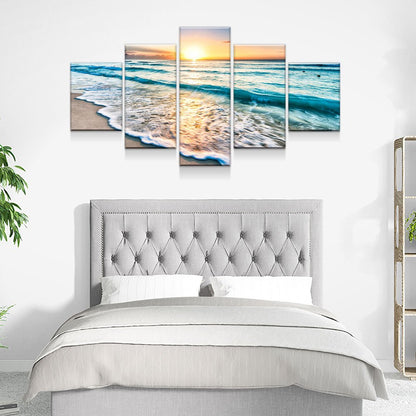 Good Morning Ocean View 5-Piece Canvas