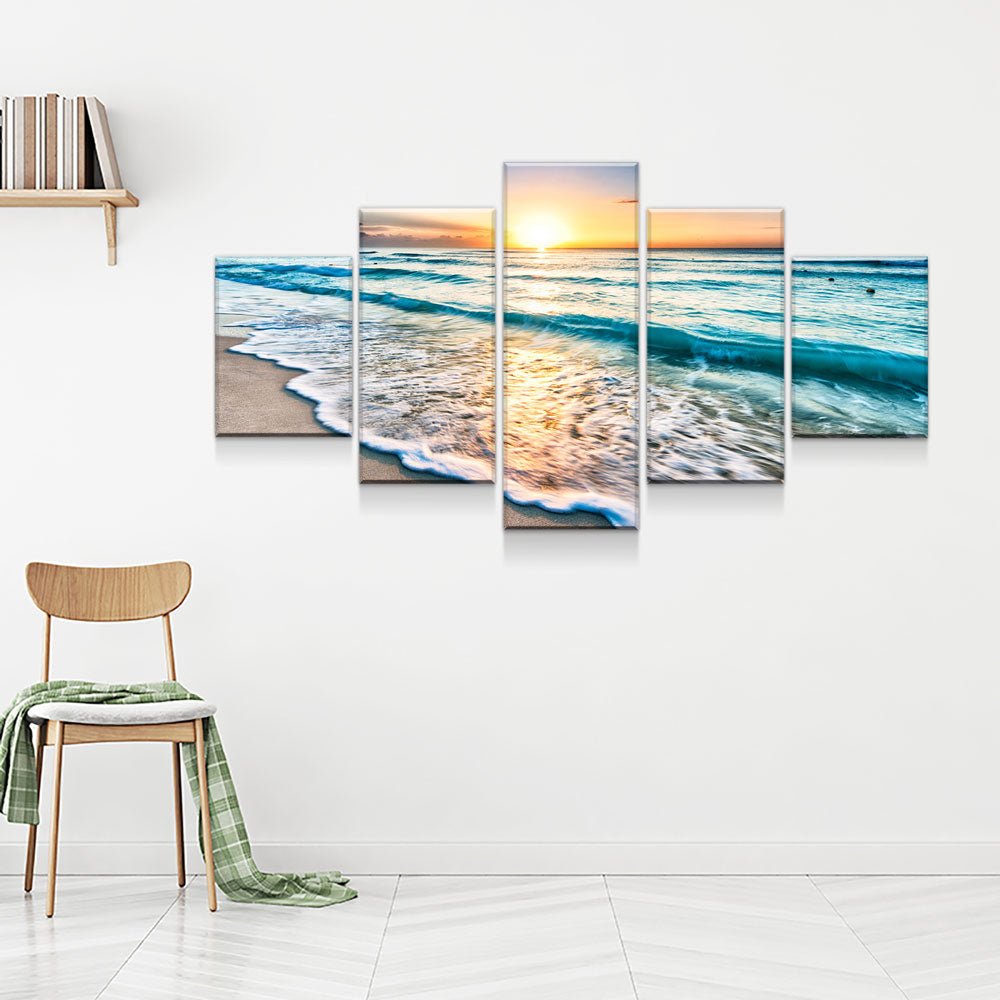 Good Morning Ocean View 5-Piece Canvas