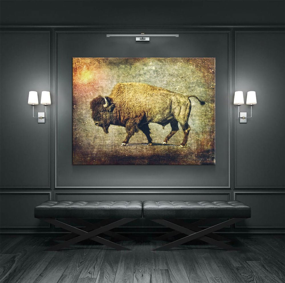 Great Buffalo Canvas Wall Art, Ranch Decor