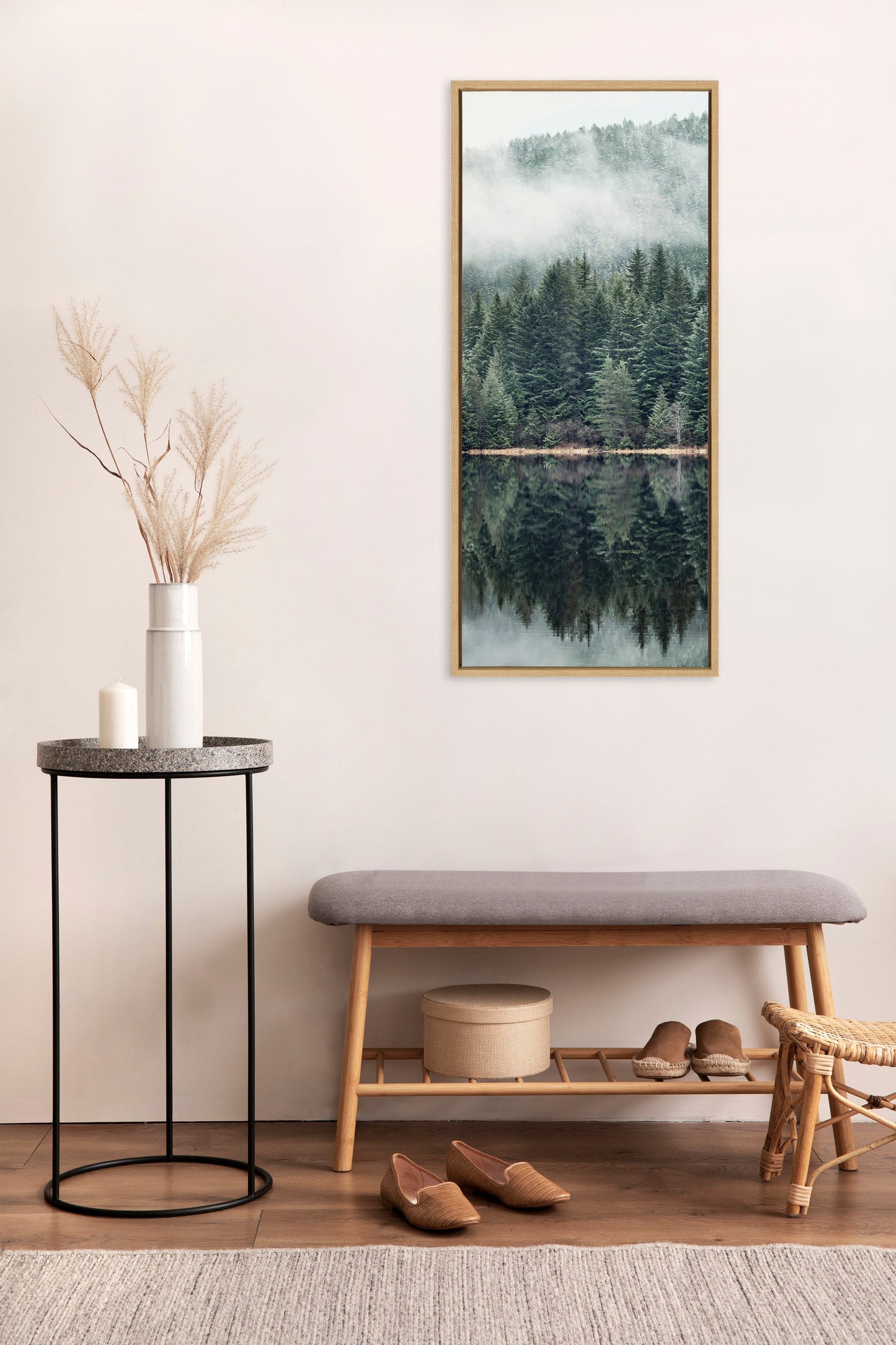 Misty Forest Framed Canvas Wall Art