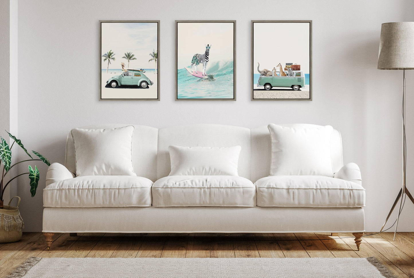 Summer Animal Adventures Canvas Wall Art