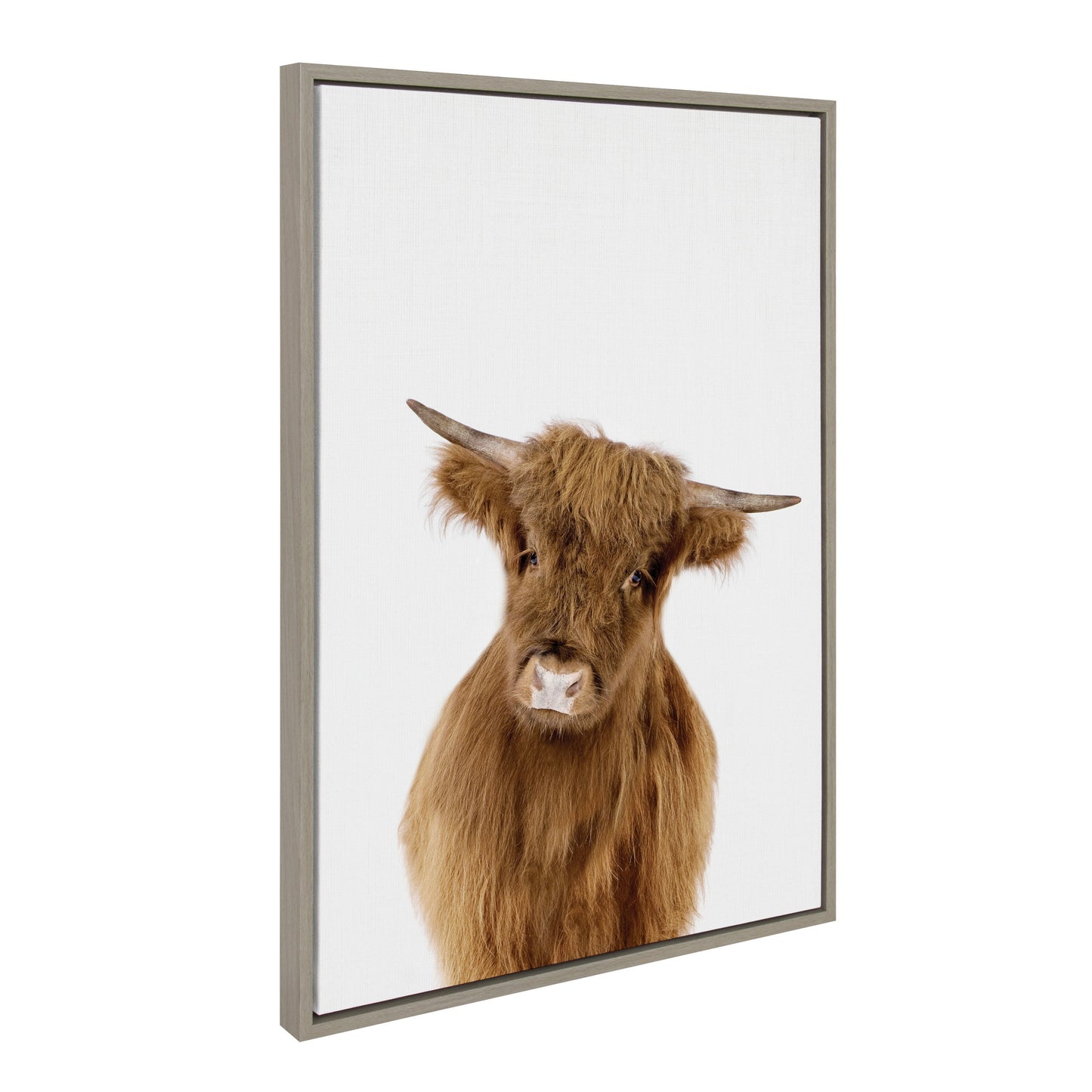 Highland Cow Framed Canvas Wall Art, Farmhouse Decor
