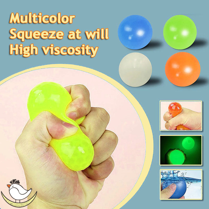 hand squeezing decompression sticky ball