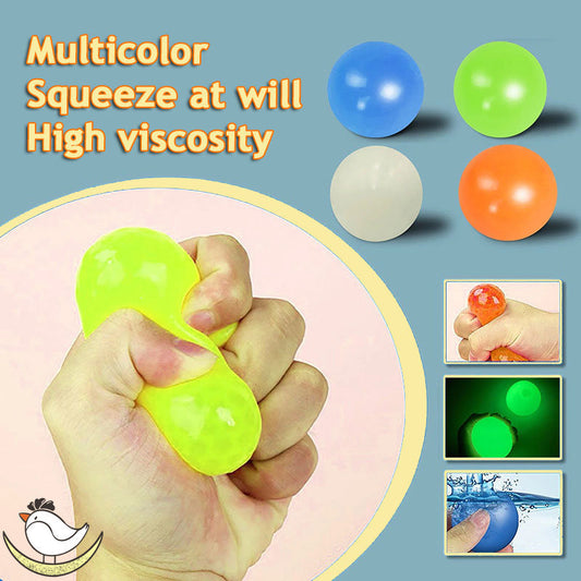 hand squeezing decompression sticky ball