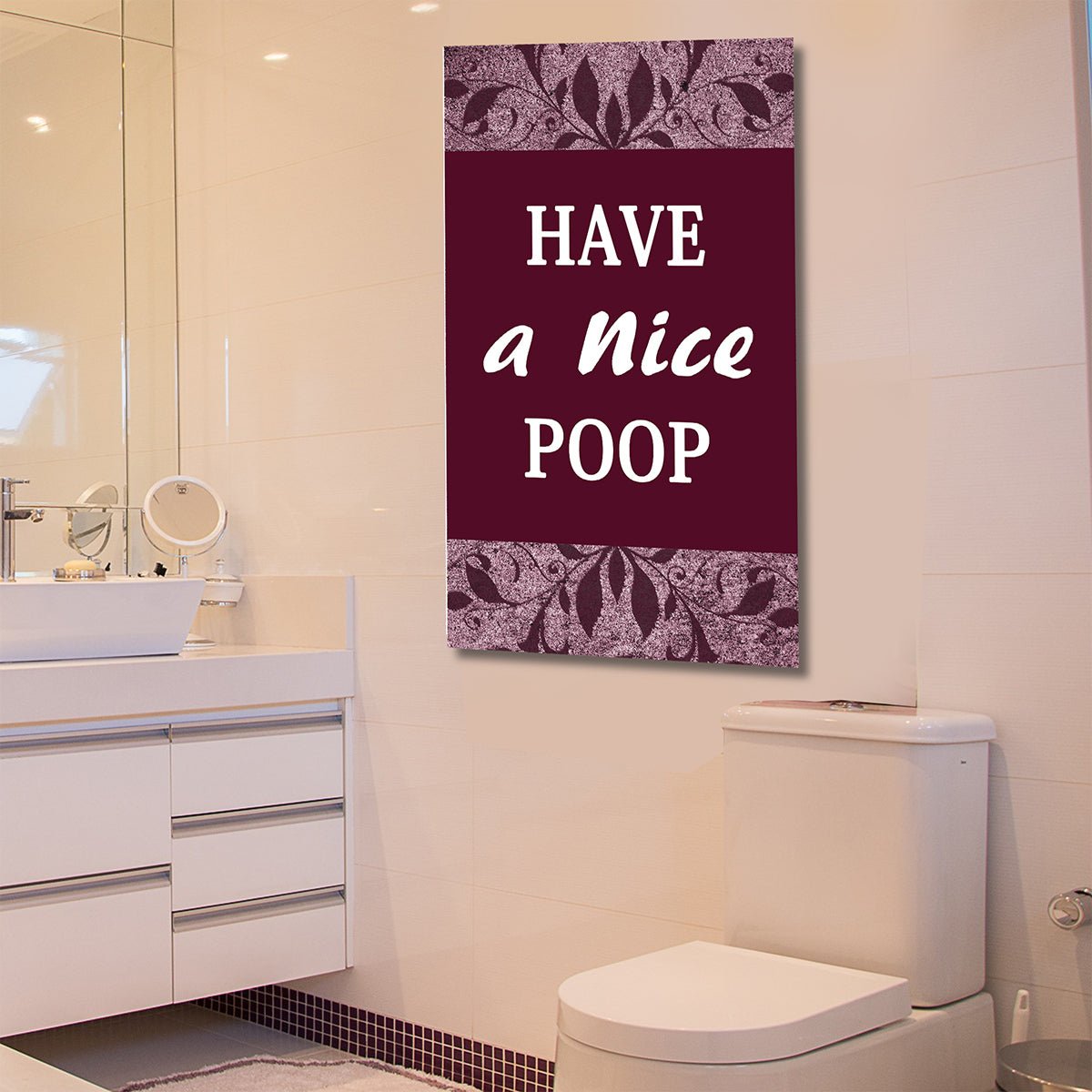 Have A Nice Poop Funny Bathroom Canvas Wall Art