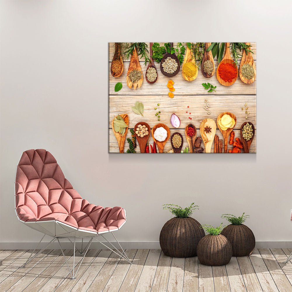 Herbs And Spices Kitchen Canvas Wall Art