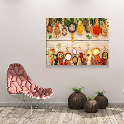 Herbs And Spices Kitchen Canvas Wall Art