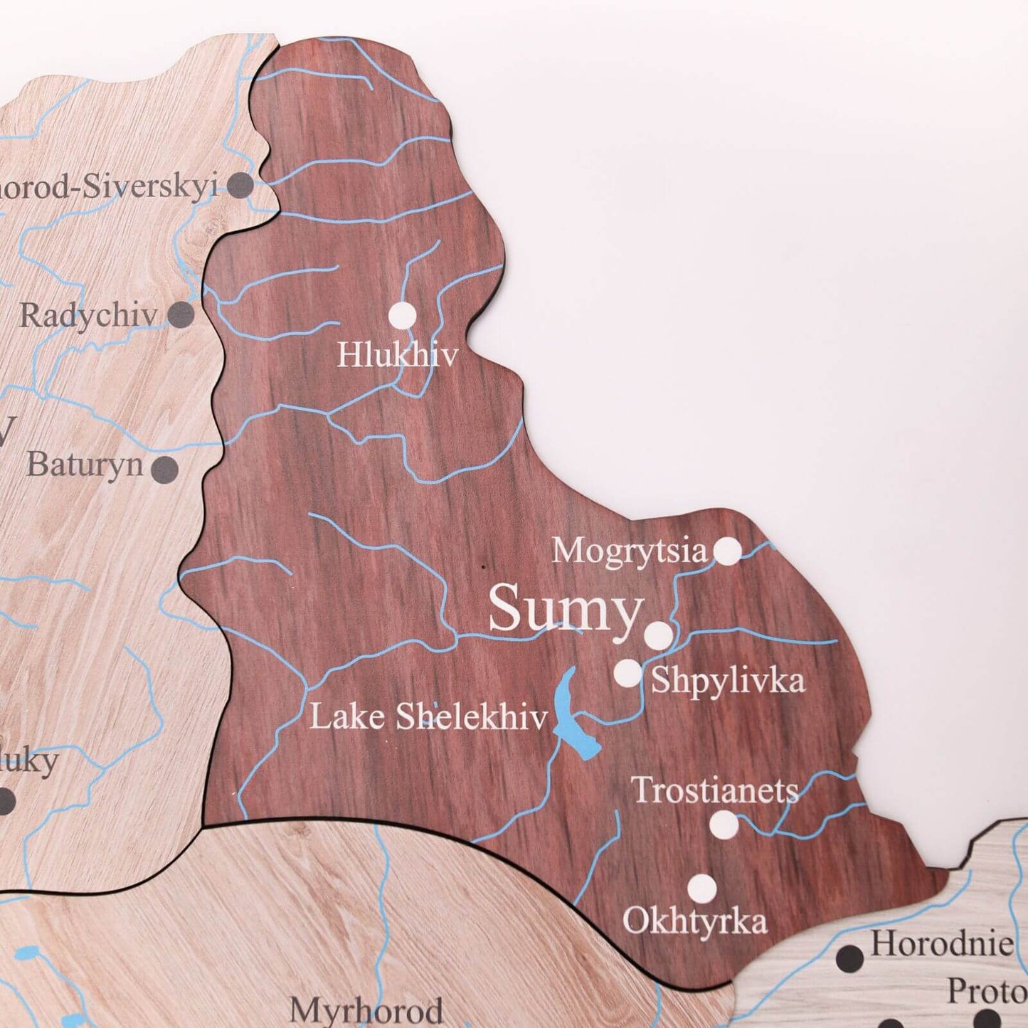 Wooden Map Of Ukraine Wall Art