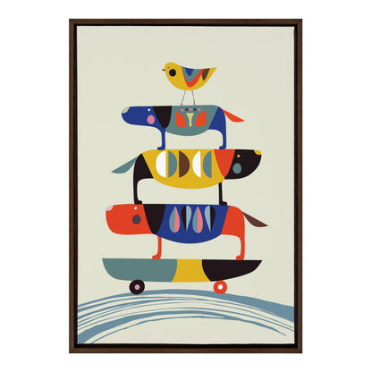 Sylvie Skate Dog Framed Canvas by Rachel Lee of My Dream Wall