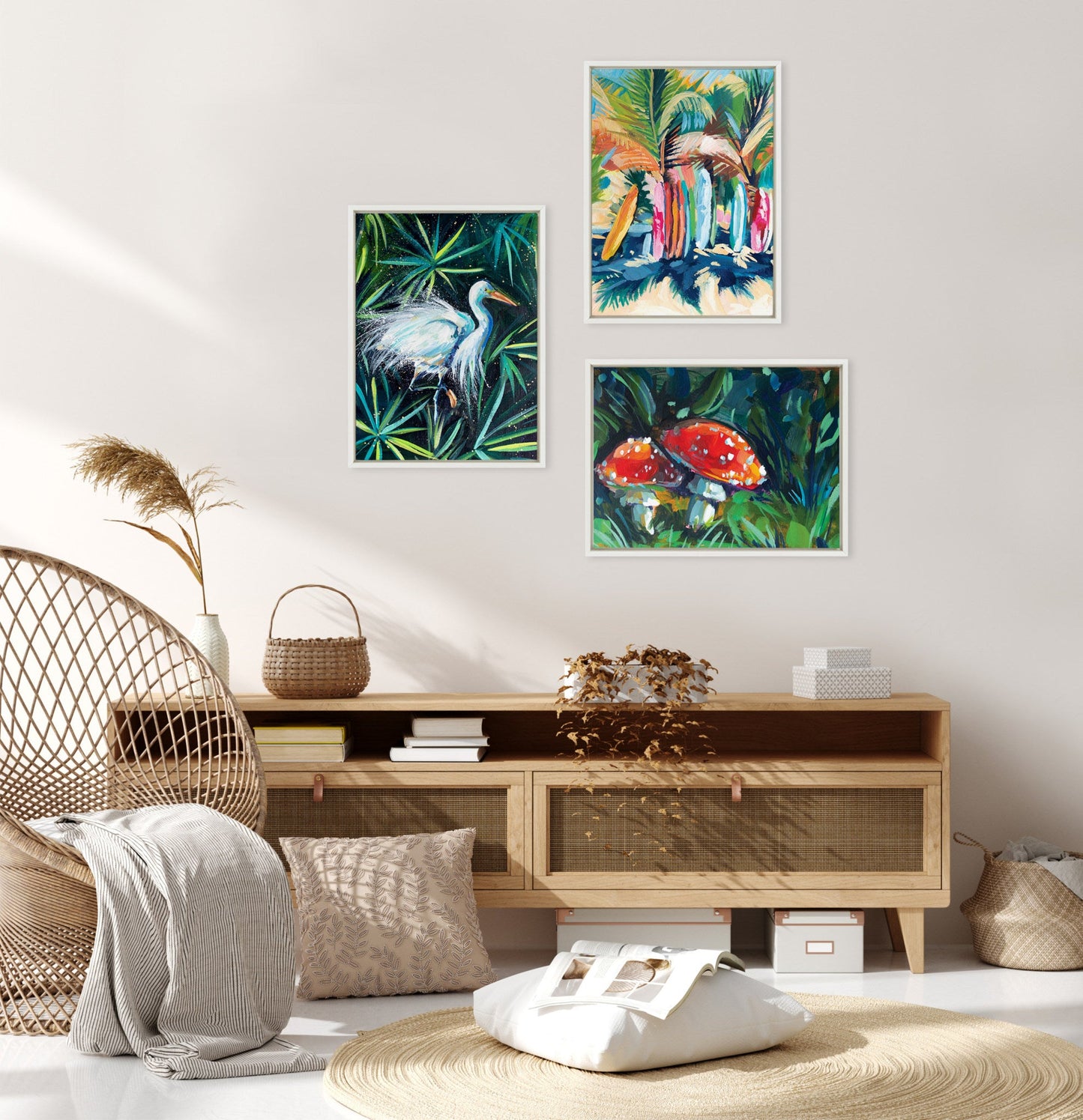 Surf and Sand Ocean Framed Canvas Wall Art