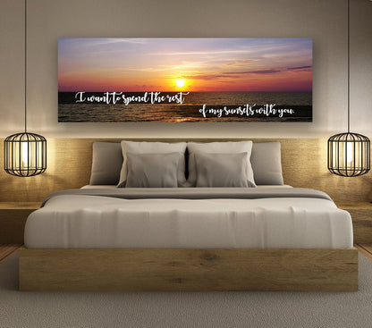 Spend My Sunsets With You Canvas Wall Art