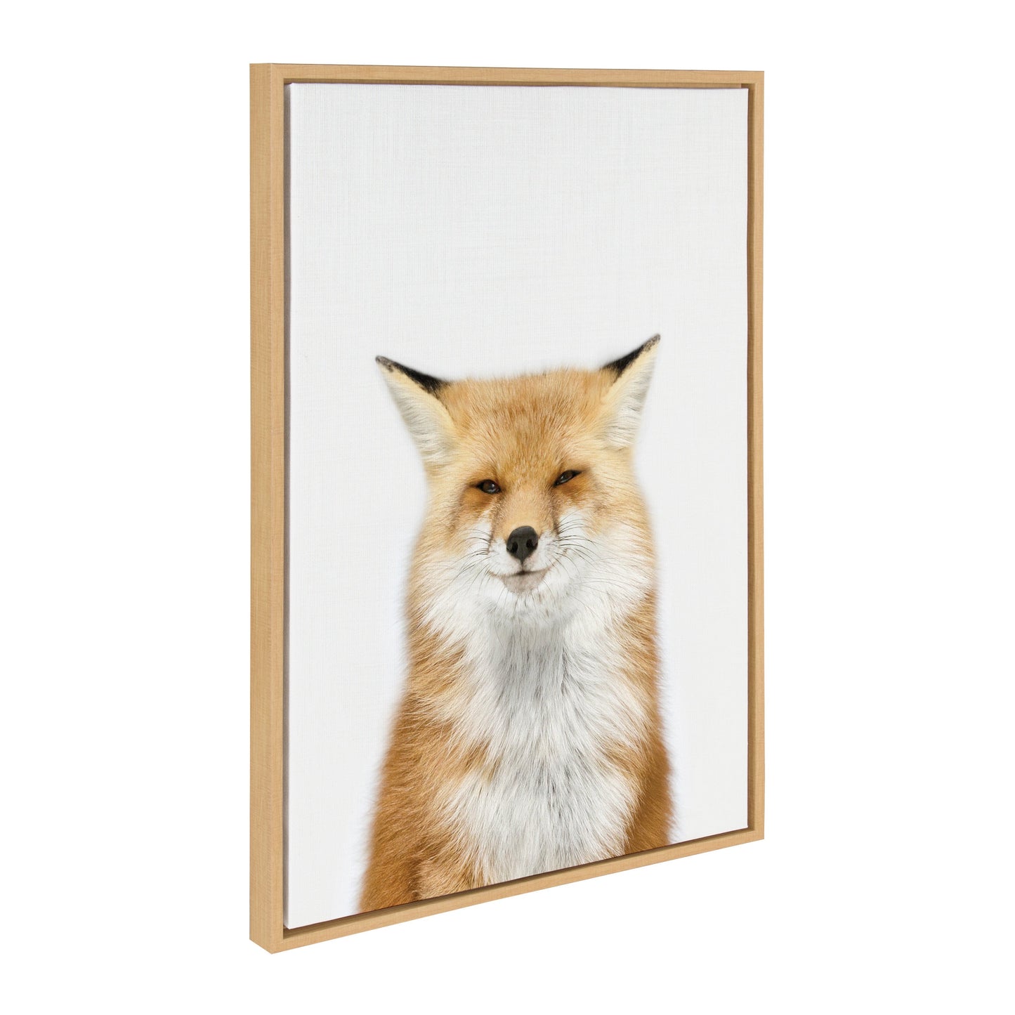 Fox Portrait Framed Canvas Wall Art, Woodland Decor