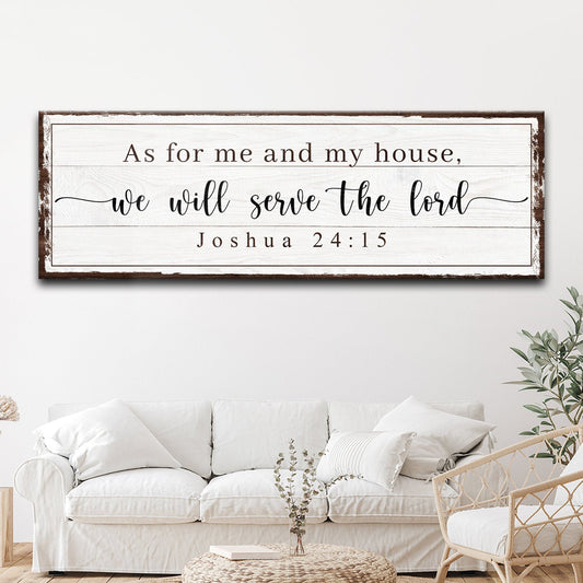 As For Me And My House We Will Serve The Lord Canvas Wall Art