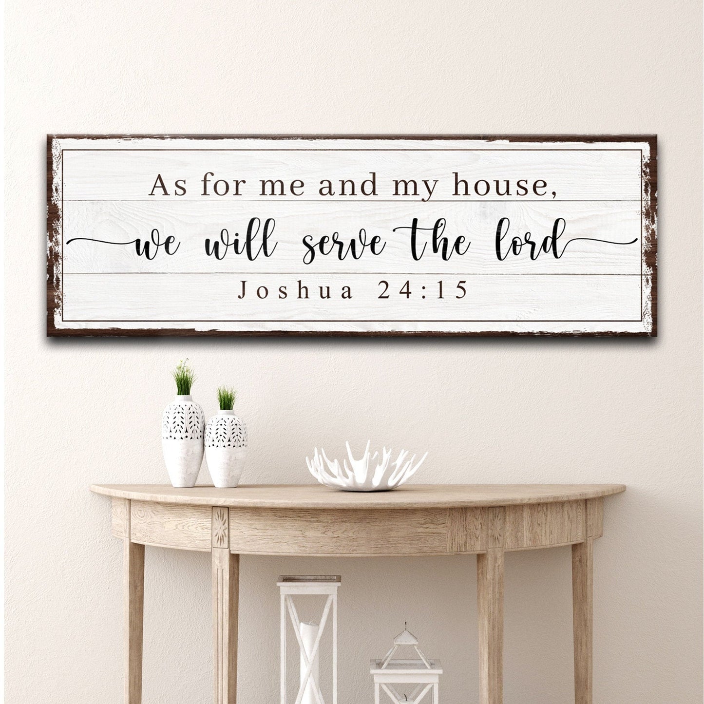 As For Me And My House We Will Serve The Lord canvas wall art