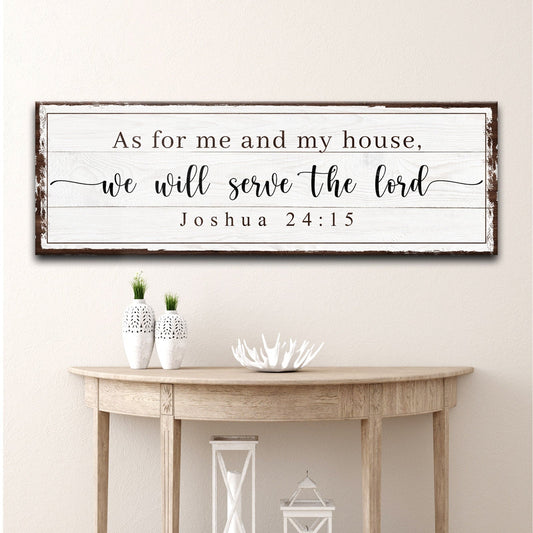 As For Me And My House We Will Serve The Lord canvas wall art