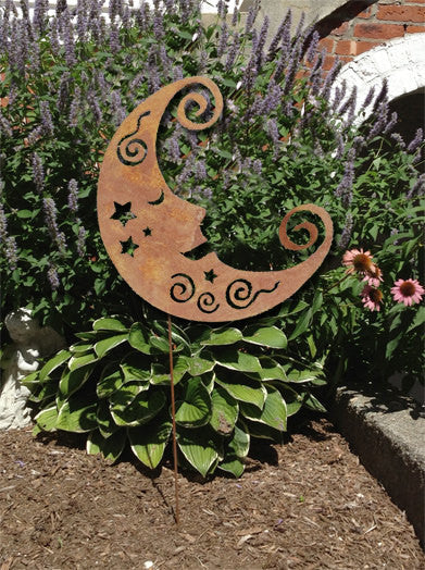Crescent Moon Metal Wall Art, Indoor or Outdoor