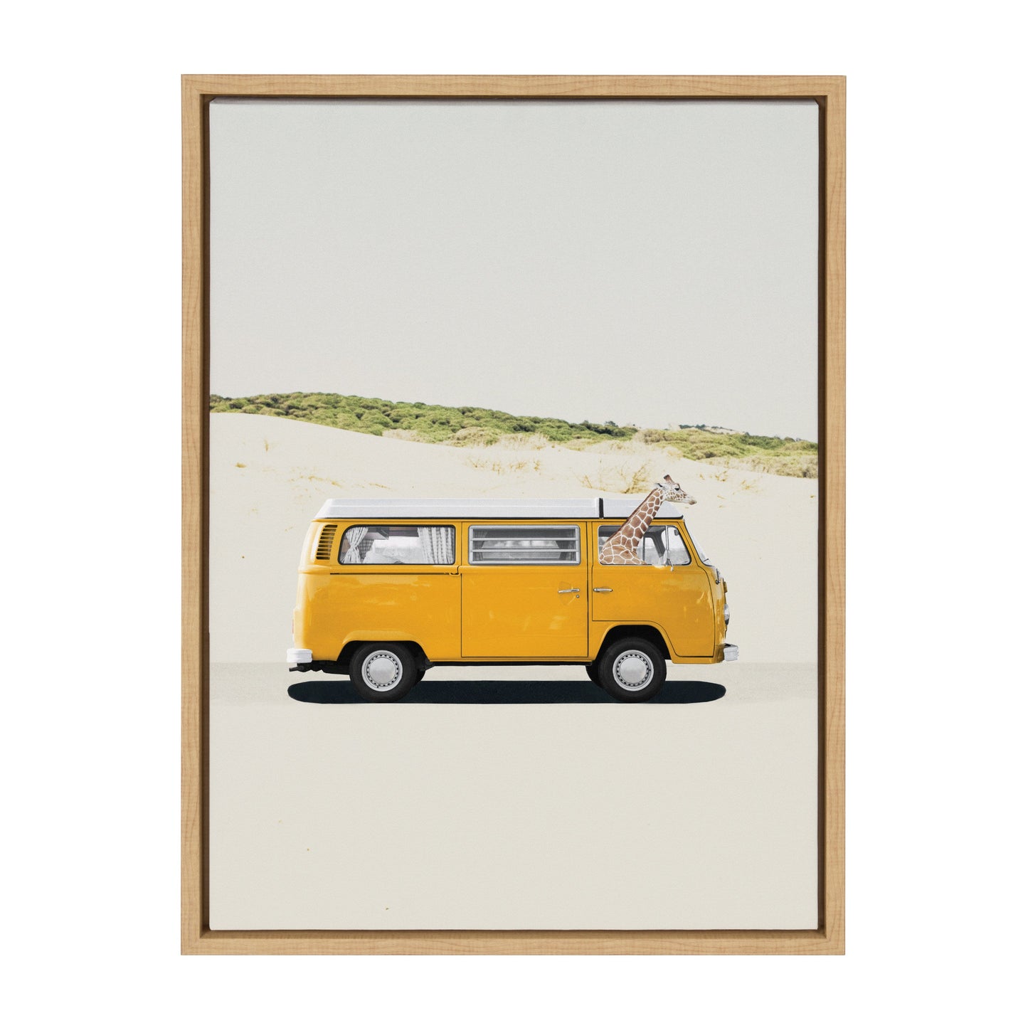 Giraffe Framed Canvas Wall Art, Safari Nursery Decor