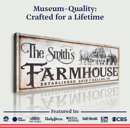 Vintage Rust Farmhouse Canvas Sign II