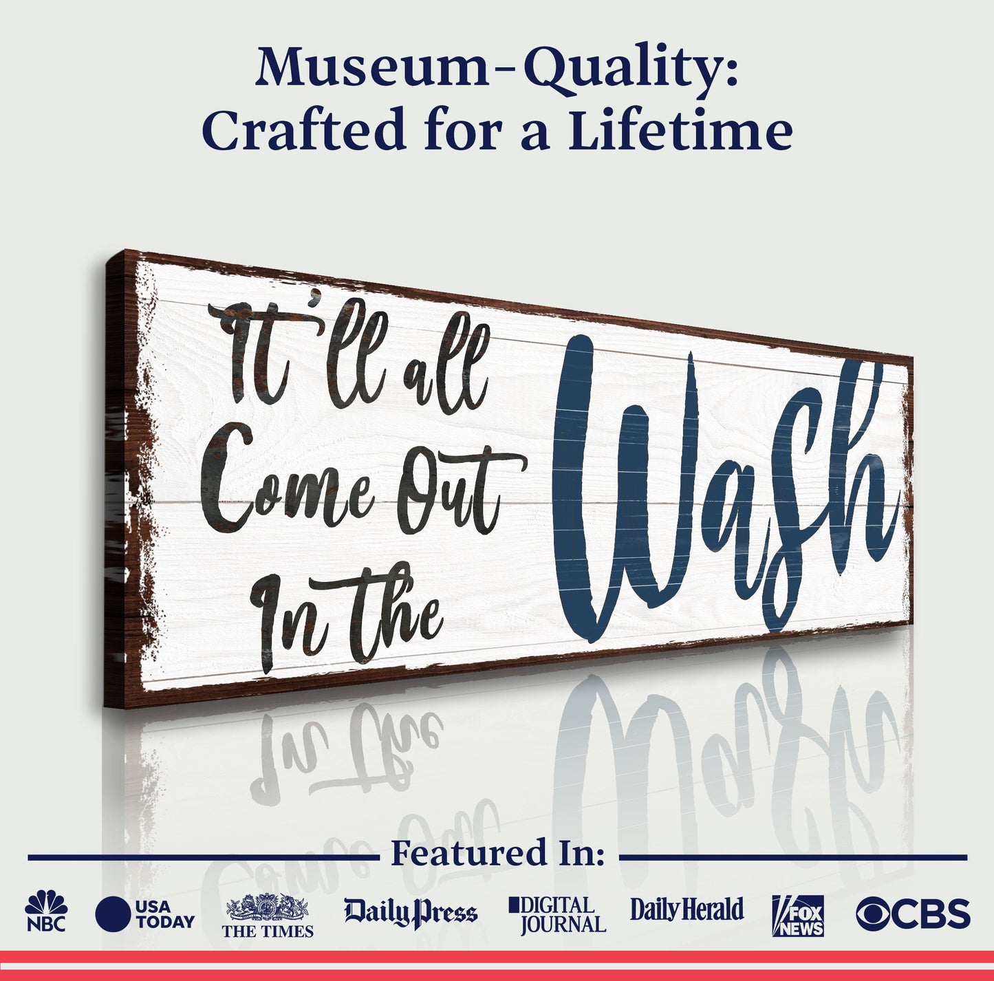 It'll All Come Out in the Wash Laundry Room Canvas Wall Art