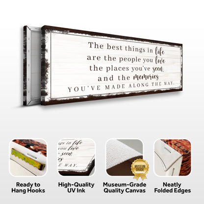 The Best Things In Life Are People We Love Canvas Wall Art
