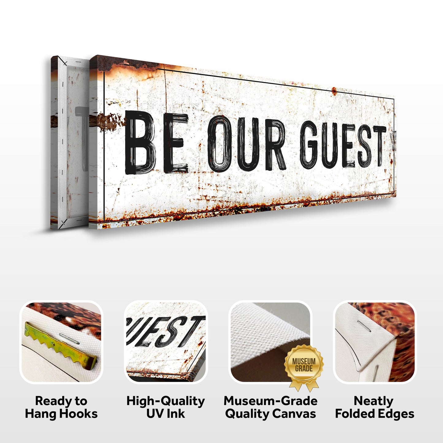 Be Our Guest Welcome Sign Canvas Wall Art II