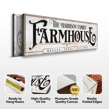 Vintage Rust Farmhouse Canvas Sign