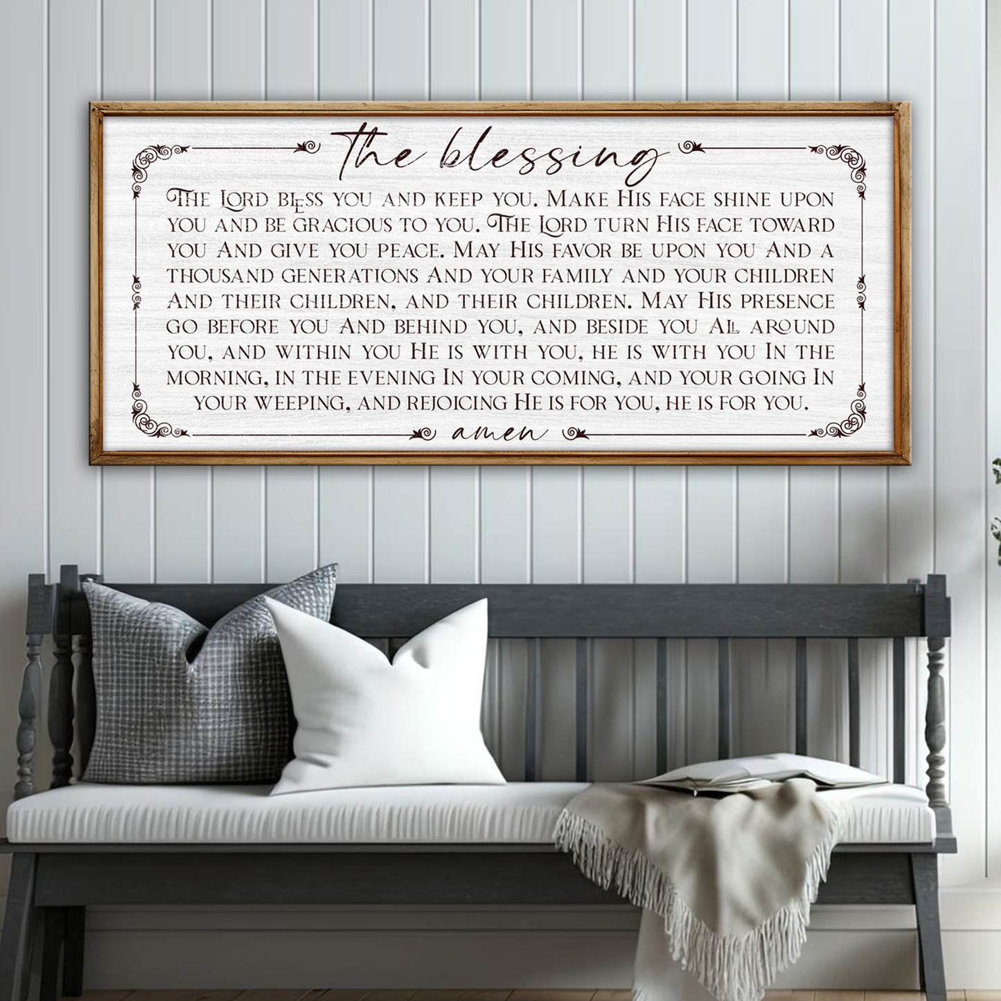 The Blessing Faith Canvas Wall Art Sign