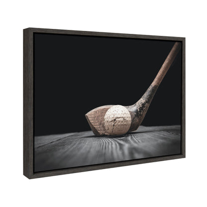 Sylvie Golf Club And Ball Framed Canvas by Shawn St. Peter