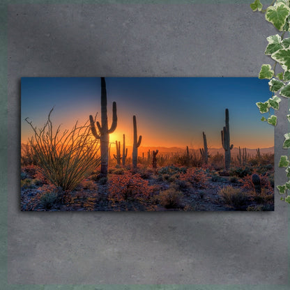 Desert dusk sunset landscape canvas wall art