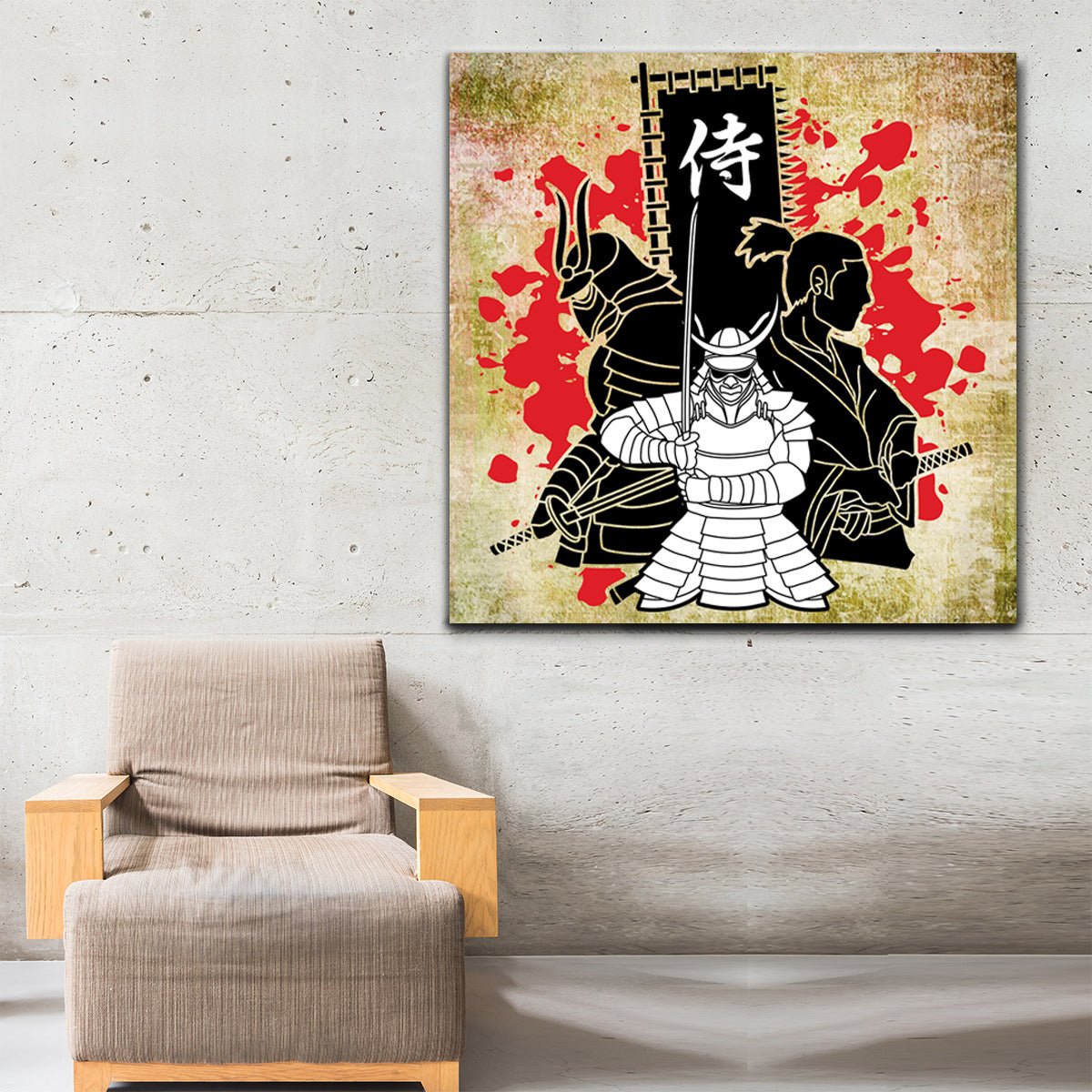 Japanese Samurai Canvas Wall Art