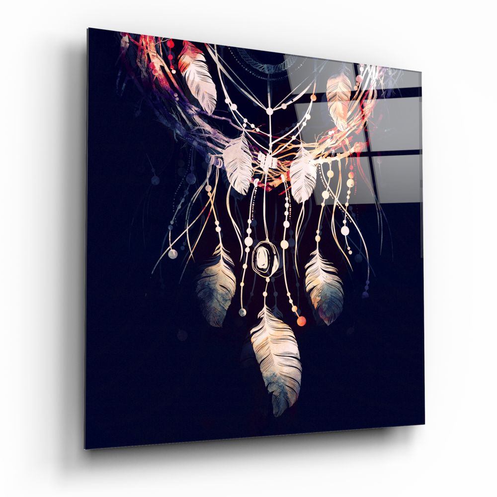 Necklace glass wall art