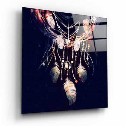Necklace glass wall art