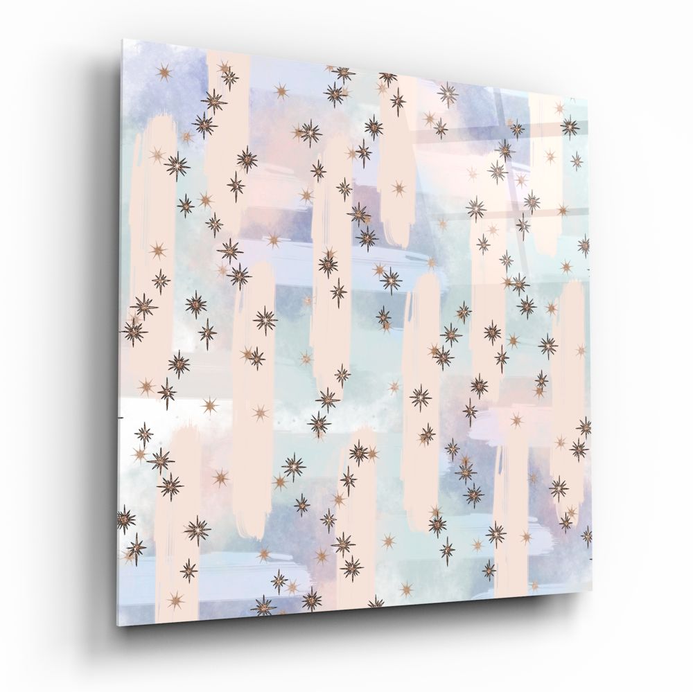 Dreamy starry sky glass wall art
